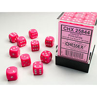 Chessex Opaque Pink/White