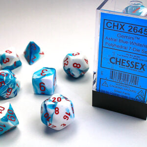 Chessex Gemini Blue-White/Red Poly Set