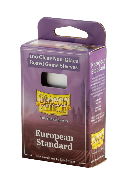 Dragon Shield 100 Clear Non-Glare Board Game Sleeves - European Standard