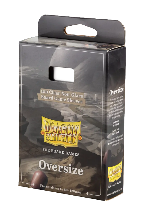 Dragon Shield 100 Clear Non-Glare Board Game Sleeves - Oversize