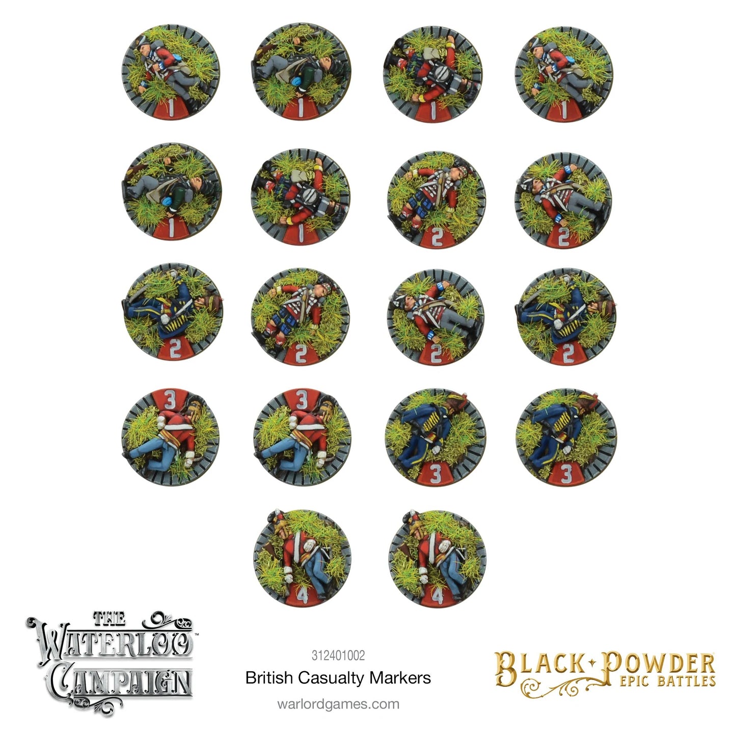 Napoleonic British Casualty Markers: Napoleonic Epic Battles