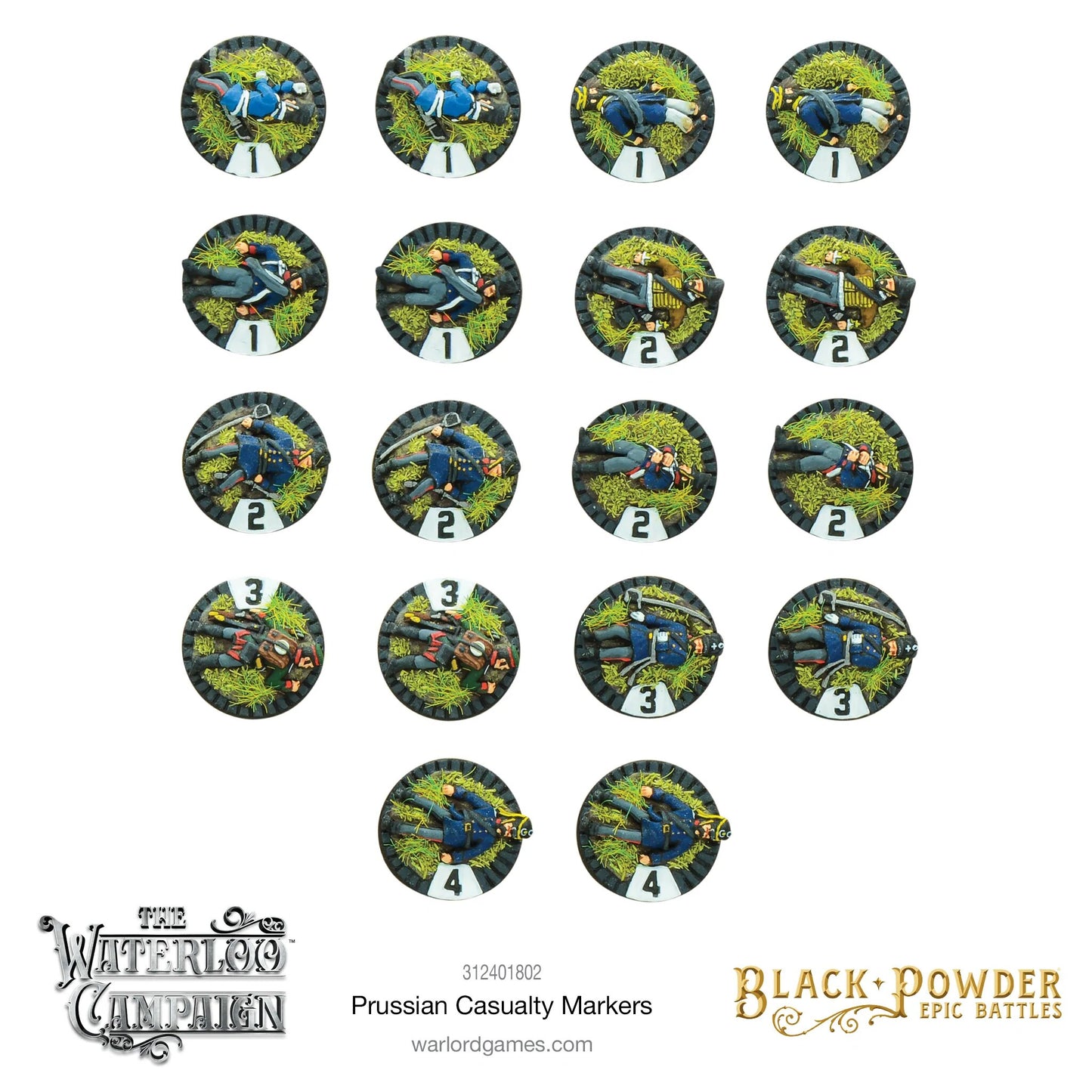 Napoleonic Prussian Casualty Markers: Napoleonic Epic Battles