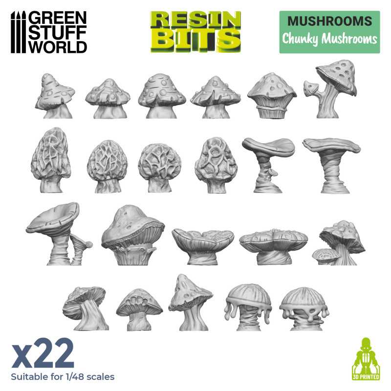 3D Printed: Chunky Mushrooms