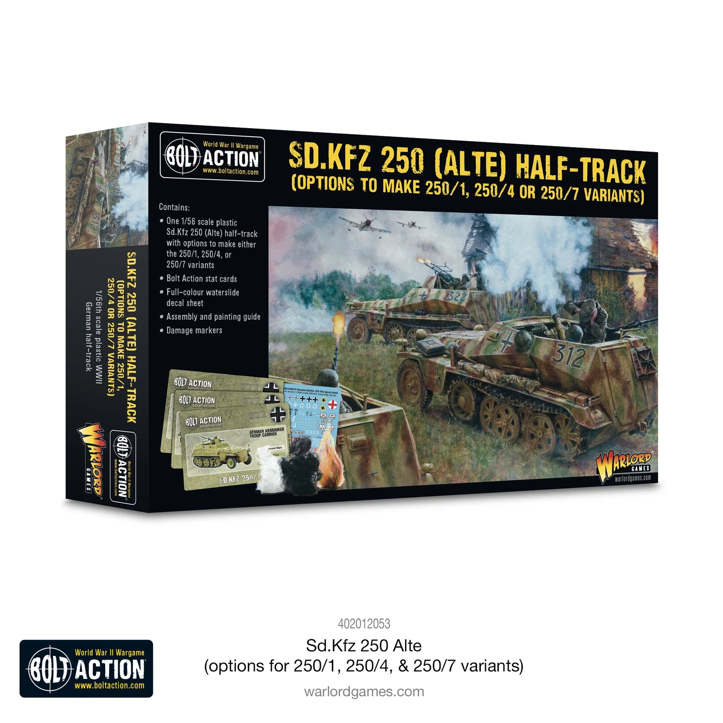 German Army SdKfz 250 Alte with options for 250/1, 250/4, 250/7
