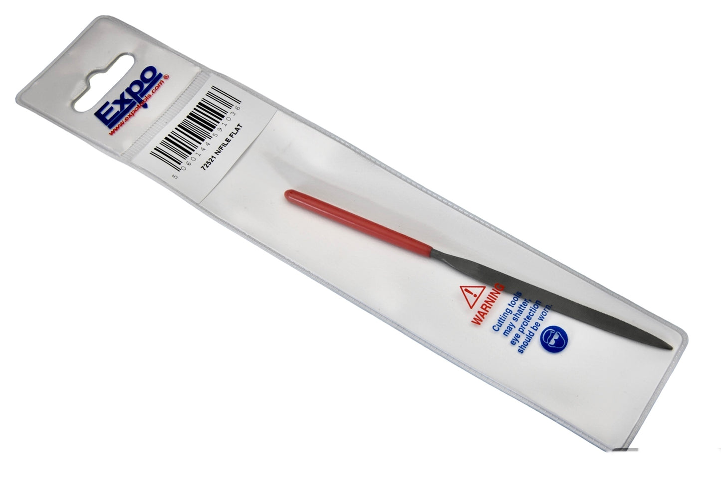 Flat Needle File with Red Handle