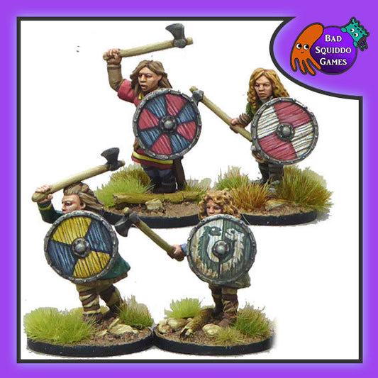 Shieldmaiden Warriors with Axes