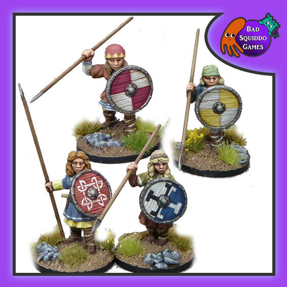 Shieldmaiden Warriors with Spears