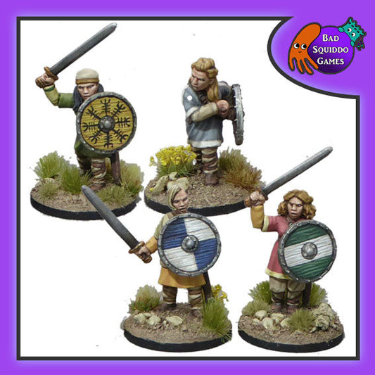 Shieldmaiden Warriors with Swords