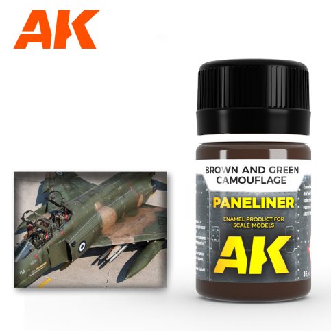 AK2071: Brown & Green Camo Paneliner