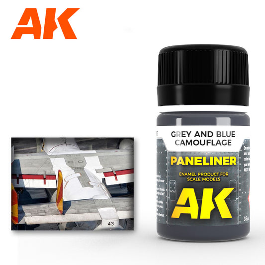AK2072: Grey & Blue Camo Paneliner
