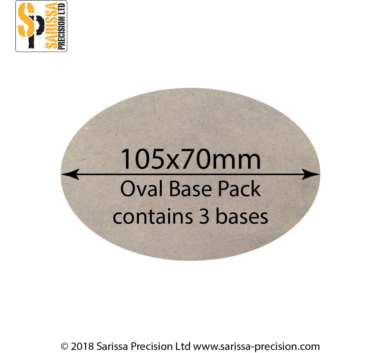 105 x 70mm Oval Base Pack