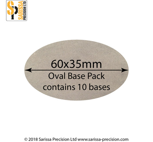 60 x 35mm Oval Base Pack
