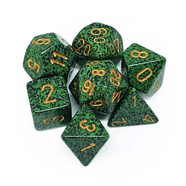 Chessex Speckled Polyhedral 7-Die Set - Golden Recon