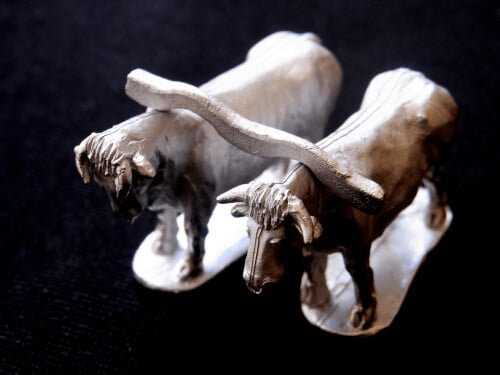 A Pair of Draught Oxen with Yoke