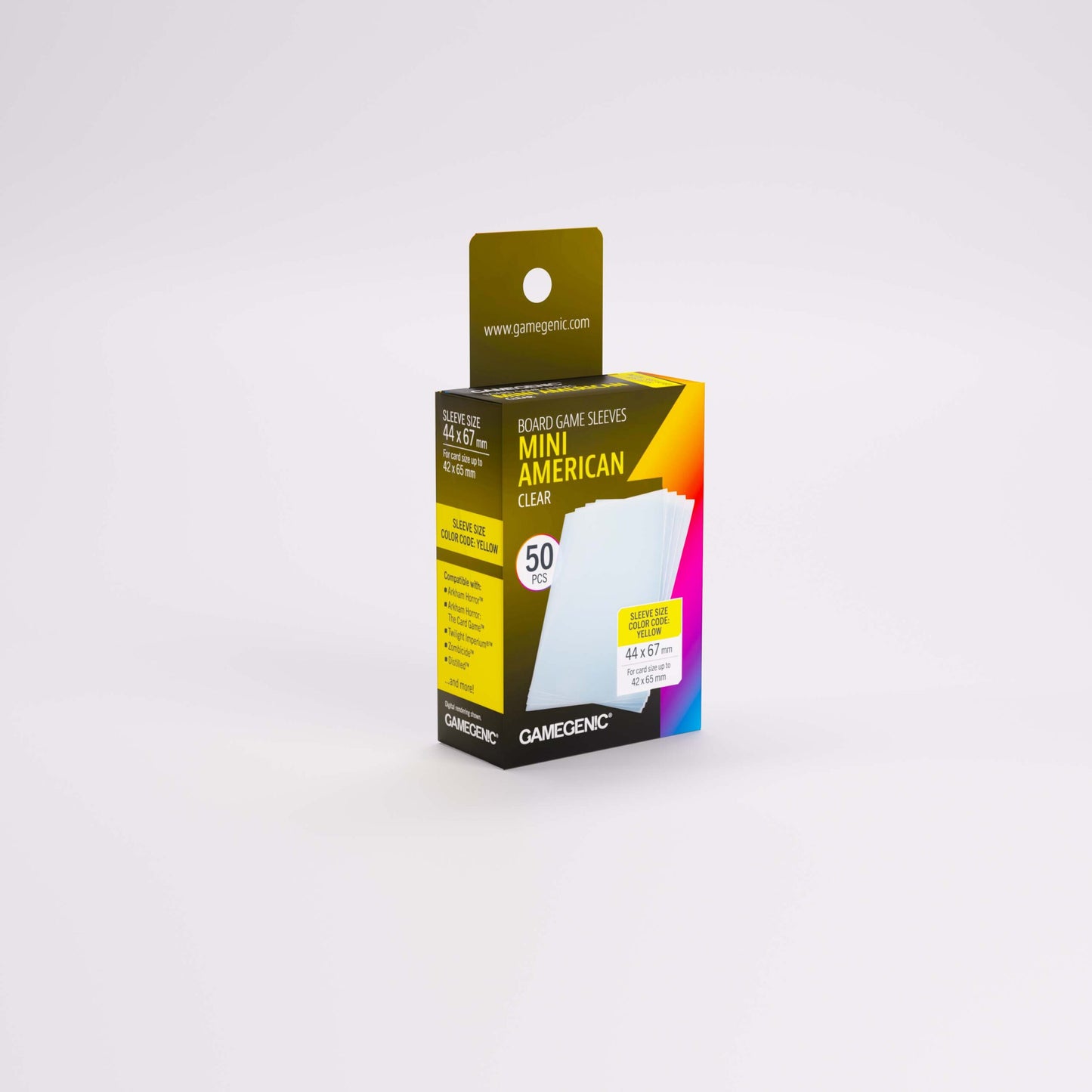 Gamegenic Board Game Sleeves Mini American Clear Prime (100 ct.)