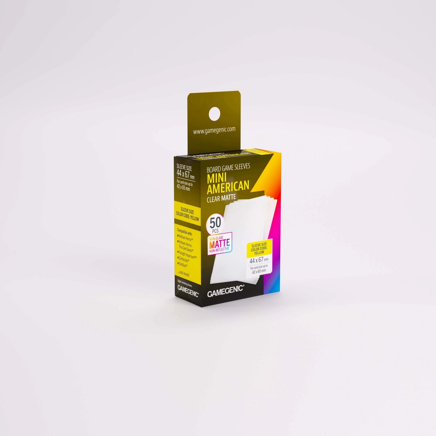 Gamegenic Board Game Sleeves Mini American Clear Matte (100 ct.)