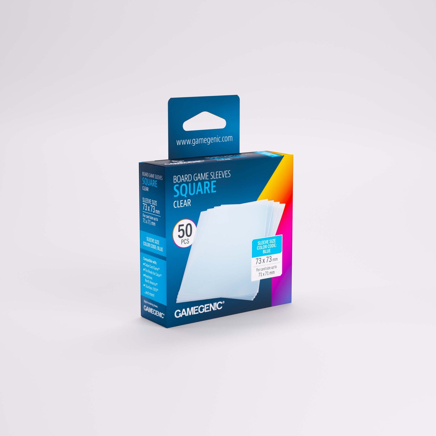 Gamegenic Board Game Sleeves Square Clear Prime (100 ct.)