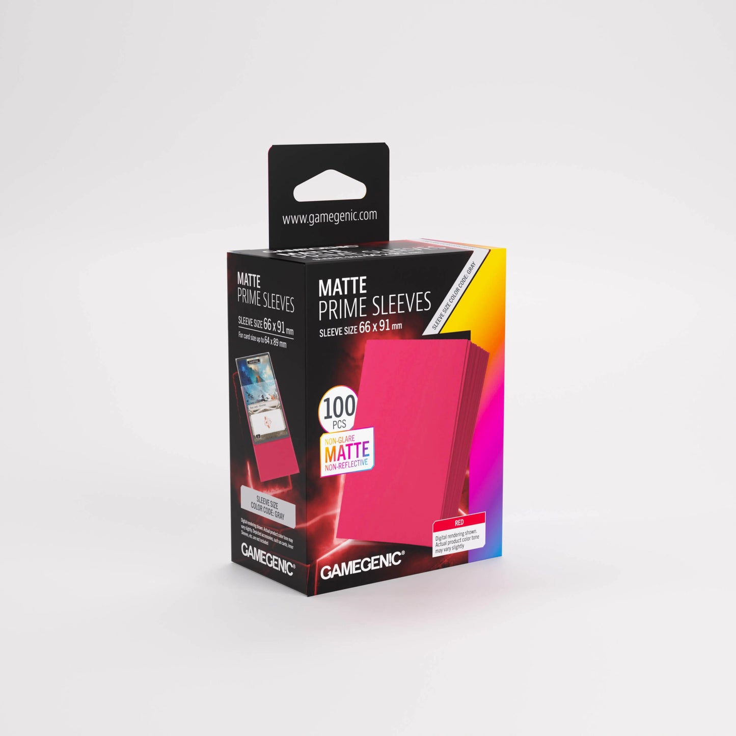 Gamegenic Matte Prime Sleeves Red 66x91 (100 ct.)