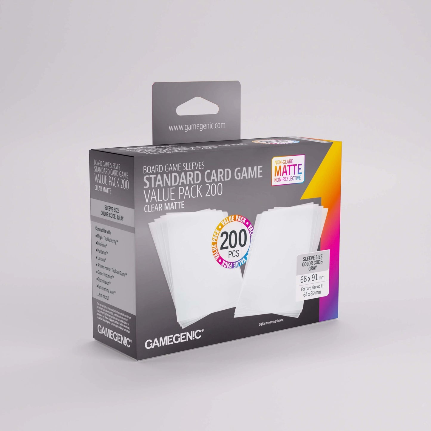 Gamegenic Matte Sleeves Standard Card Game Value Pack (200)