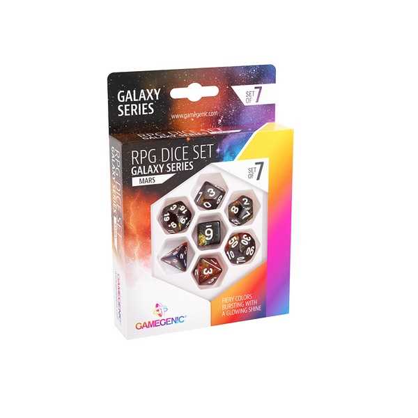 Galaxy Series – Mars – RPG Dice Set (7pcs) Blue/Orange