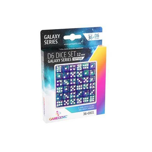 Galaxy Series – Neptune – D6 Dice Set 12mm (36pcs) Blue/Purple