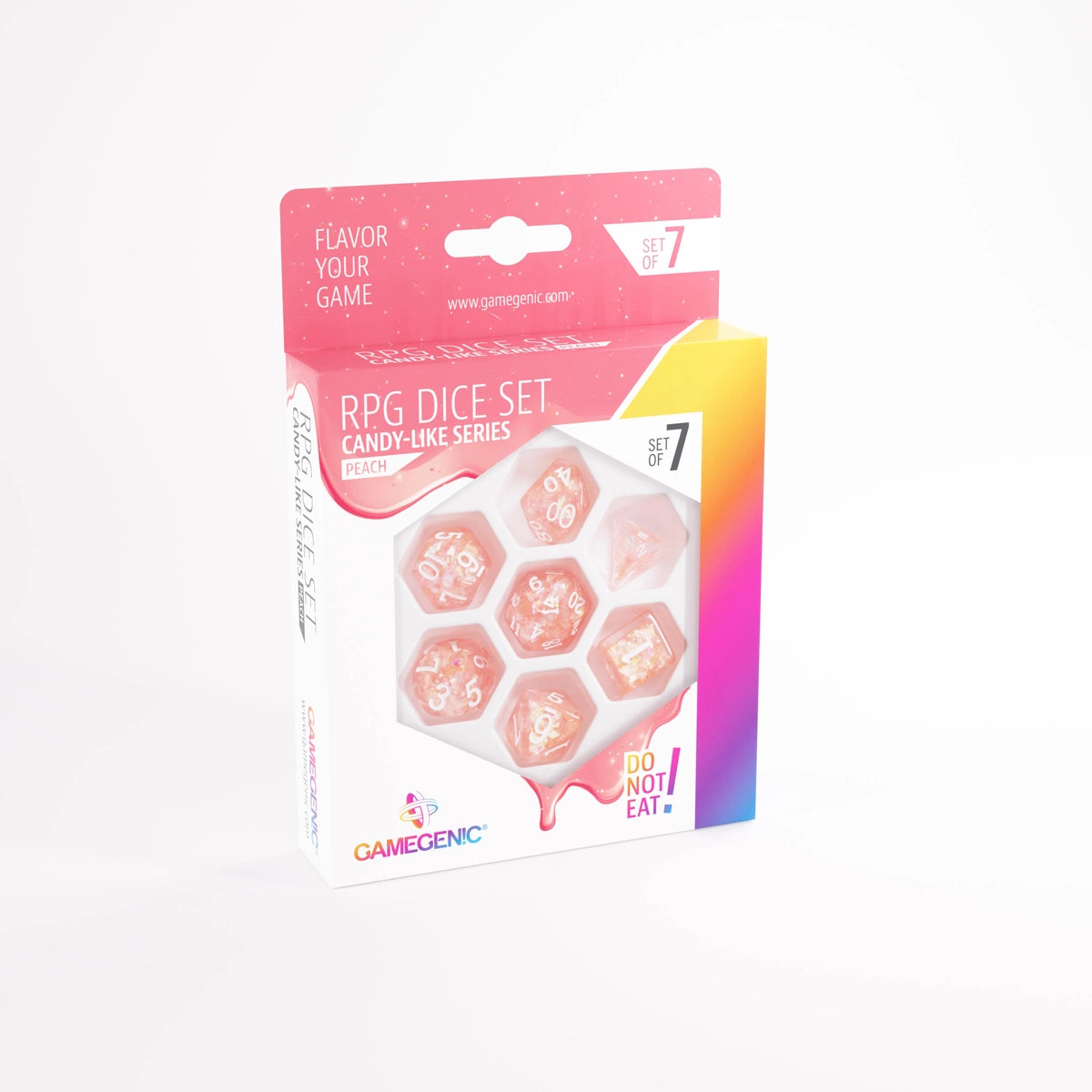 Candy Series - Peach - RPG Dice Set (Set of 7)