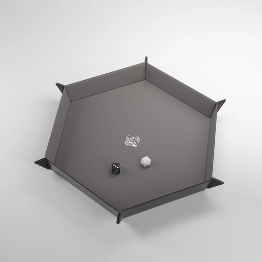 Gamegenic Magnetic Dice Tray Hexagonal (Black/Grey)