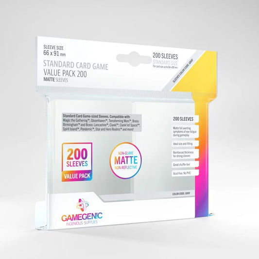Gamegenic Matte Standard Card Game Value Pack 200