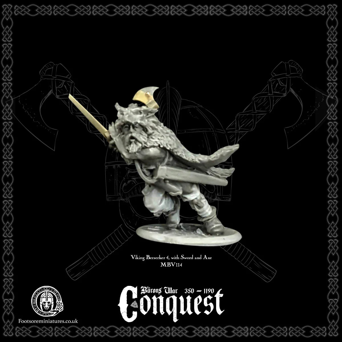 Viking Beserker 4, with Sword and Axe