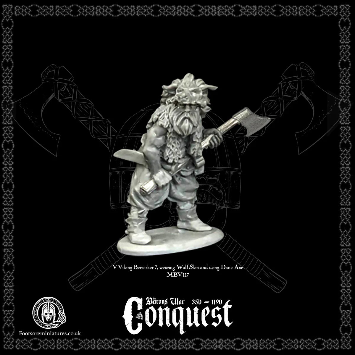 Viking Beserker 7, wearing Wolf Skin and usung Dane Axe