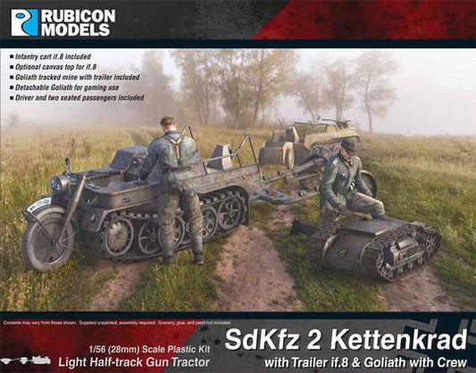 SdKfz 2 Kettenkrad With Trailer and Goliath