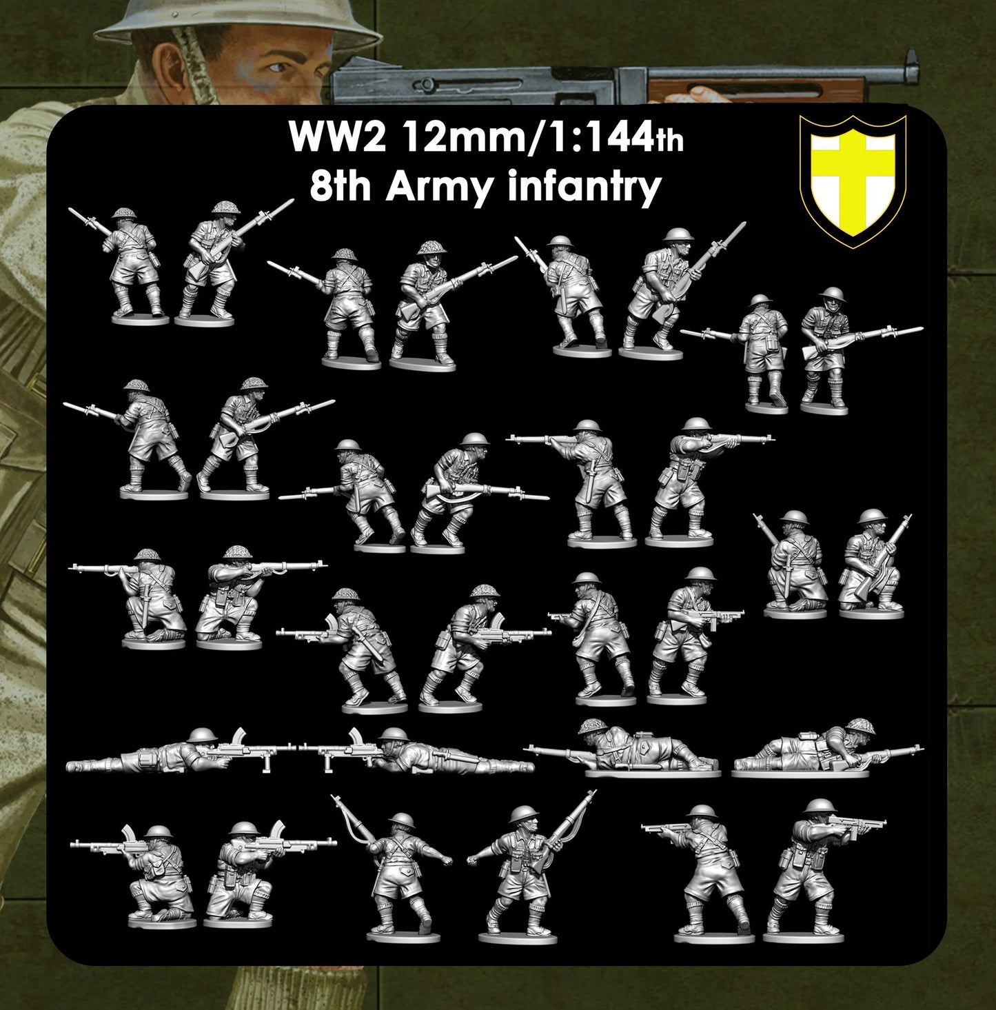 12mm / 144th British 8th Army Infantry
