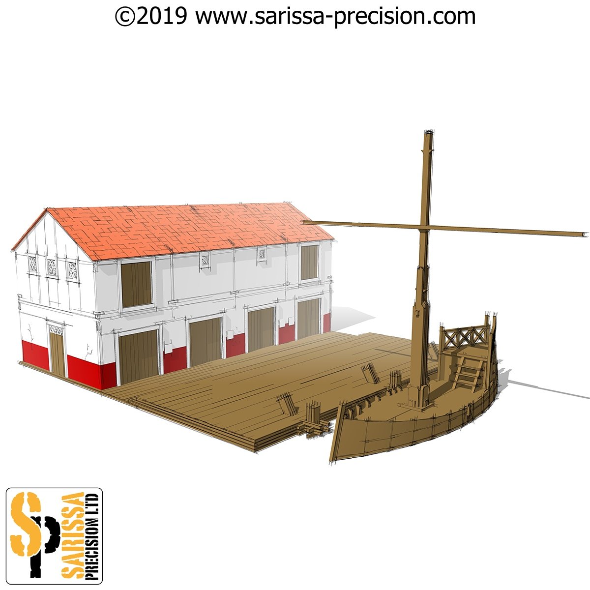 Roman Docks Set 28mm (T092)