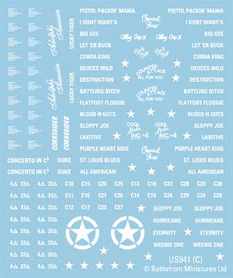 US941: WWII American Decal Set