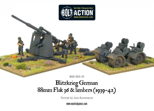 Blitzkrieg! German 88mm Flak 36 and limbers