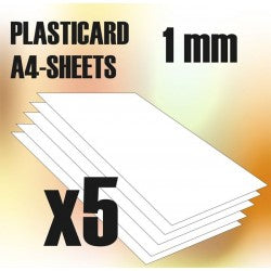ABS Plasticard A4 – 1 mm COMBO x 5 sheets