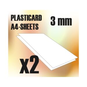 ABS Plasticard A4 – 3 mm COMBO x 2 sheets