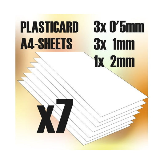 ABS Plasticard A4 – Variety 7 sheets COMBO
