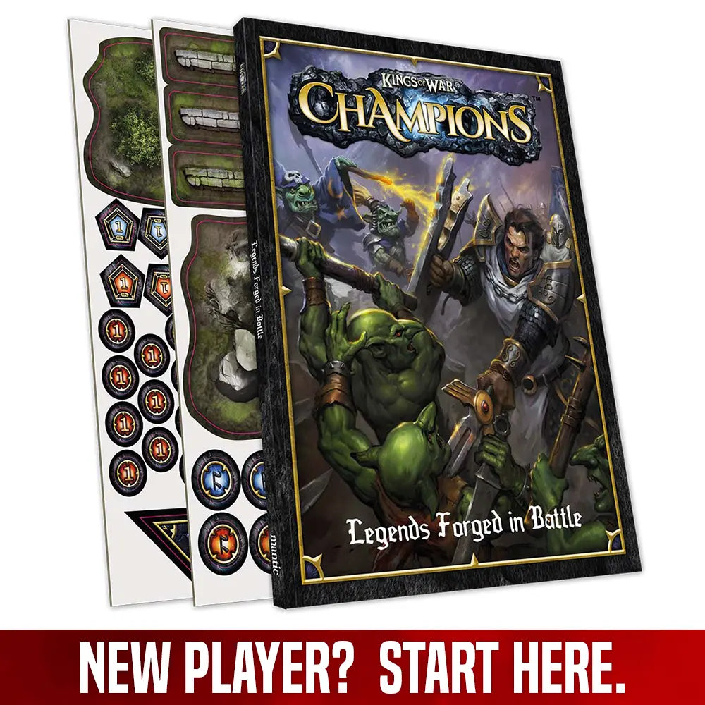 Kings of War Champions Rulebook & Tokens