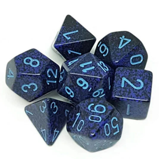 Chessex Speckled Polyhedral 7-Die Set - Cobalt