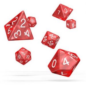 RPG Red Dice (Marble) x 7