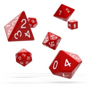 RPG Red Dice (Solid) x 7