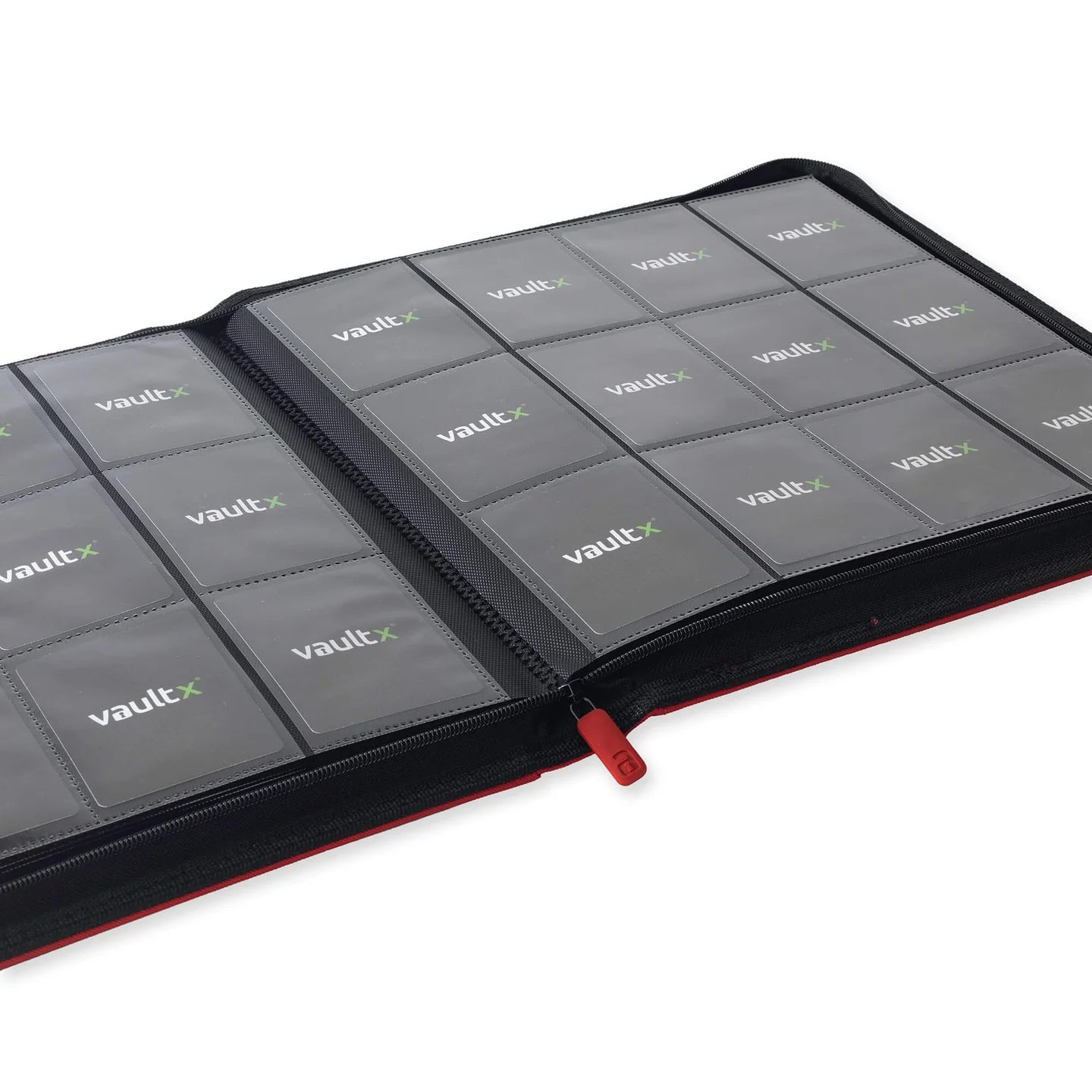 12-Pocket Exo-Tec® Zip Binder - Fire Red