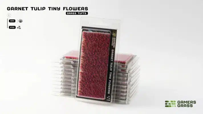 Gamers Grass Garnet Tulip Tiny Flowers (Red)