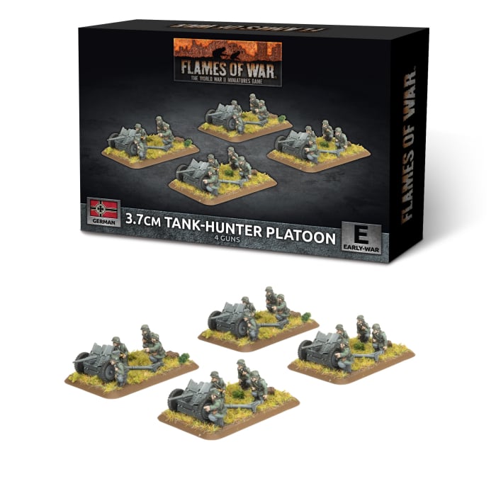 GBX204: 3.7cm Tank Hunter Platoon (Early) (x4 guns Plastic)