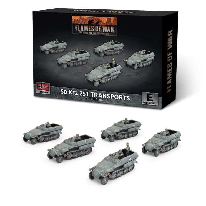 GBX207: Sd Kfz 251 half-track Transport Platoon (x5 Plastic)