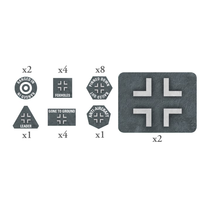 GE913: German EW Tokens (x20) & Objectives (x2)