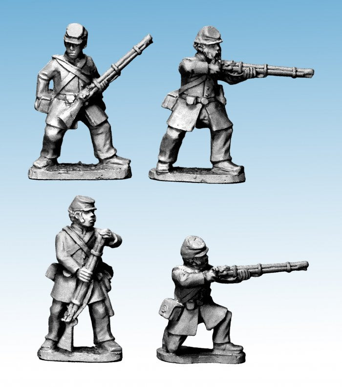 ACW003: ACW Infantry in Frock and Kepi Skirmishing