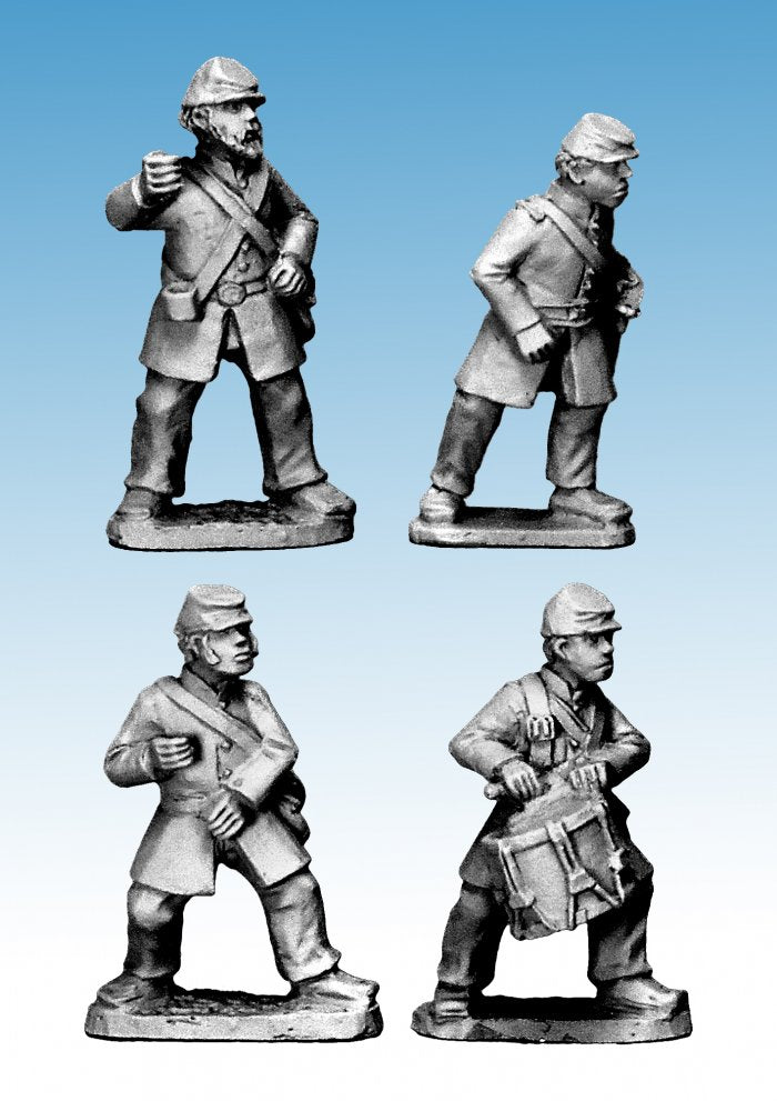 ACW005: ACW Infantry Command in Frock Coat & Kepi