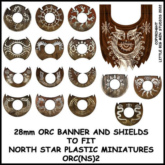 Oathmark: Orc Banner & Shields 2